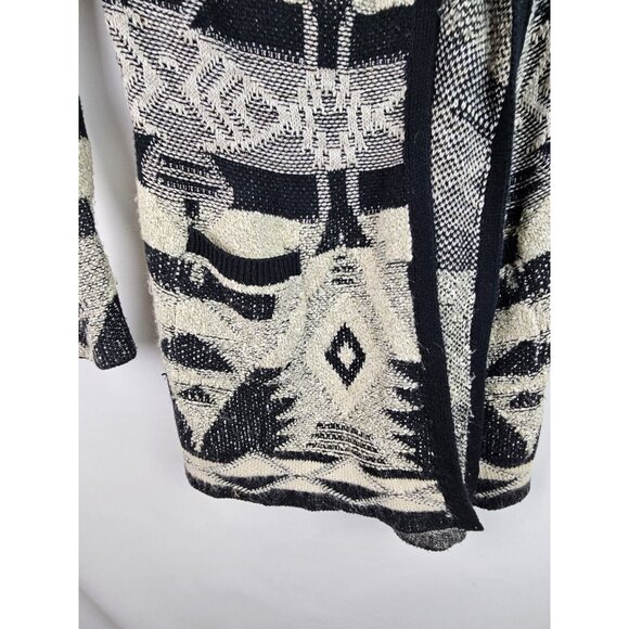 Lucky Brand Women's Cardigan Sweater Size XS Black Gray Open Front Knit Duster - Picture 6 of 9